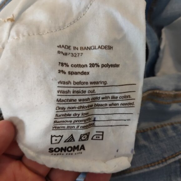 Sonoma Jeans Womens Sz 10 Boyfriend Mom High Rise Light Wash Distressed Tapered - Picture 11 of 11